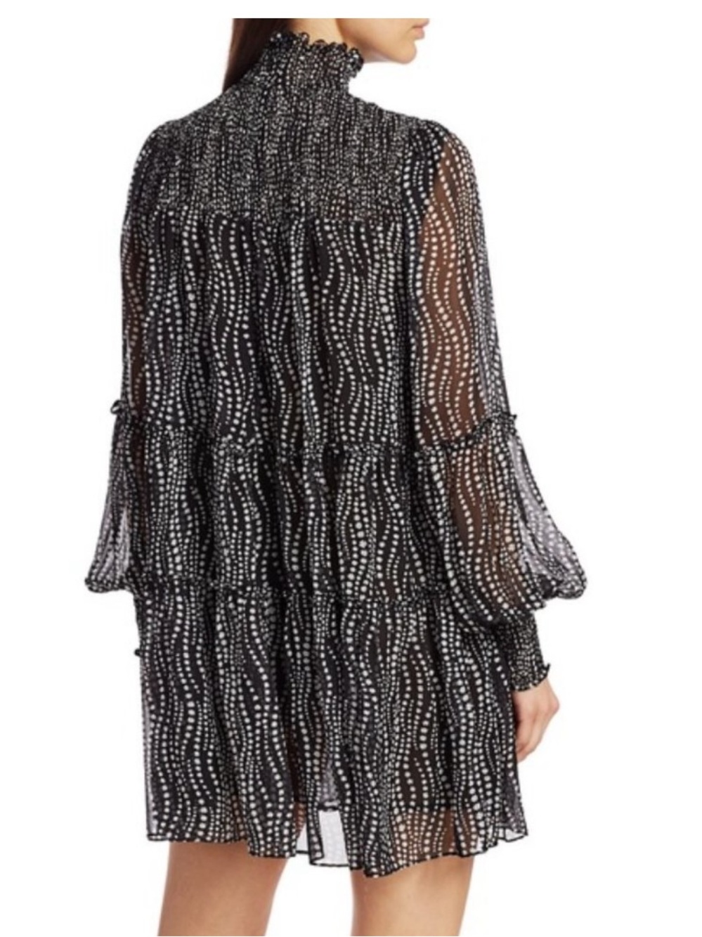 Cinq a Sept Rika Dress Daisy Chain Black 4 NWT $395 - Picture 5 of 5